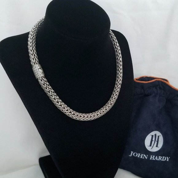 John Hardy Jewelry - SOLD - JOHN HARDY - ICON Sterling Silver 11mm Woven Necklace - Mint! $2200